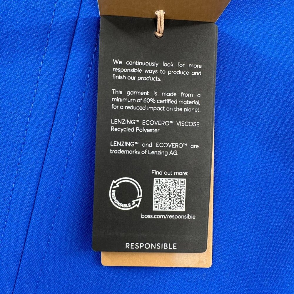 Boss Royal Blue A-line Mini Skirt Size 10 Women's Vitama Inverted Pleated Skirt - Picture 5 of 10